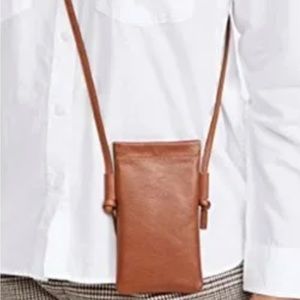 Madewell slim brown leather crossbody, NWT